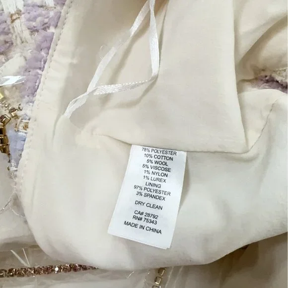 NWT House of Harlow 1960 Tweed Crop Top and Mini Skirt Set - Picture 6 of 12